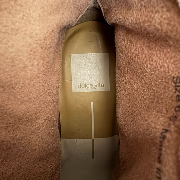 Dolce Vita Tan Heeled Boots - Picture 7 of 8